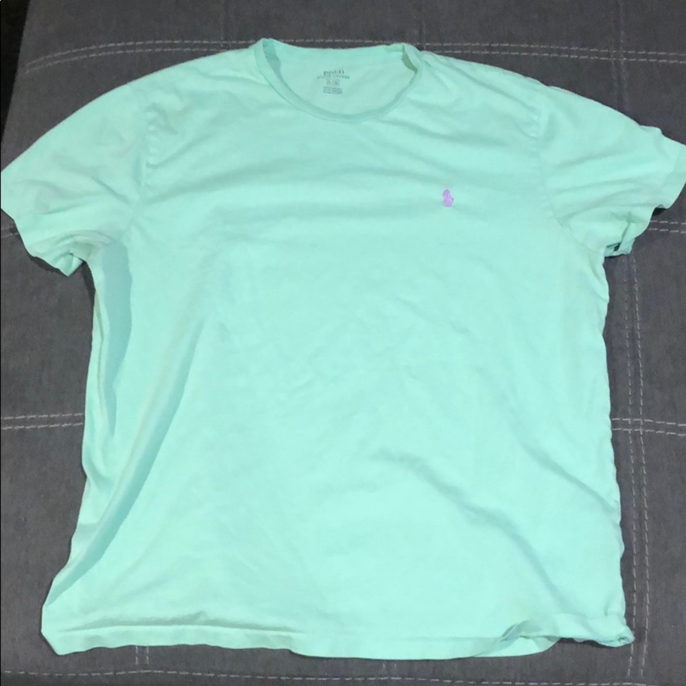 Polo crew neck T-shirt mint green